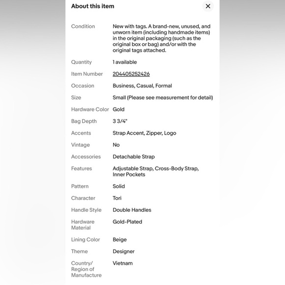 Tory Burch Emerson Tote Zip Leather Bag - Picture 6 of 8